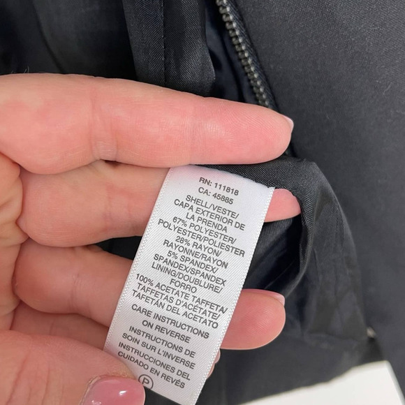 Michael Michael Kors Black Asymmetric Hem Zipper Blazer Size 6 - Picture 7 of 12